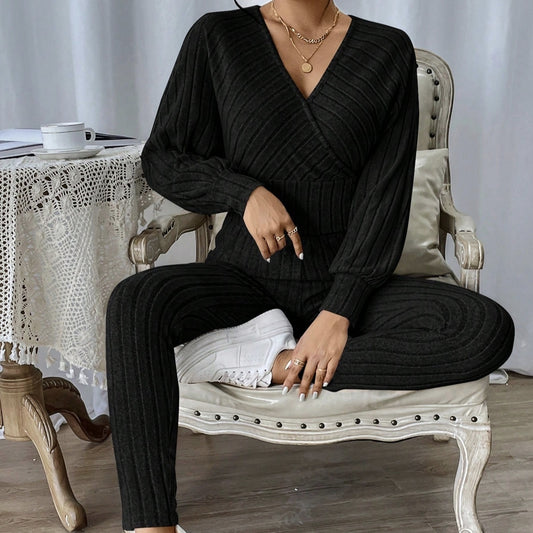 SculptVibe V-Neck Jumpsuit
