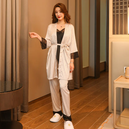 Women's Fashion Sexy Ice Silk Pajamas