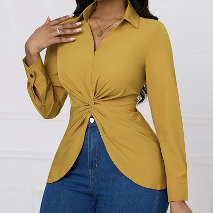 Virelle Knot-Front Blouse