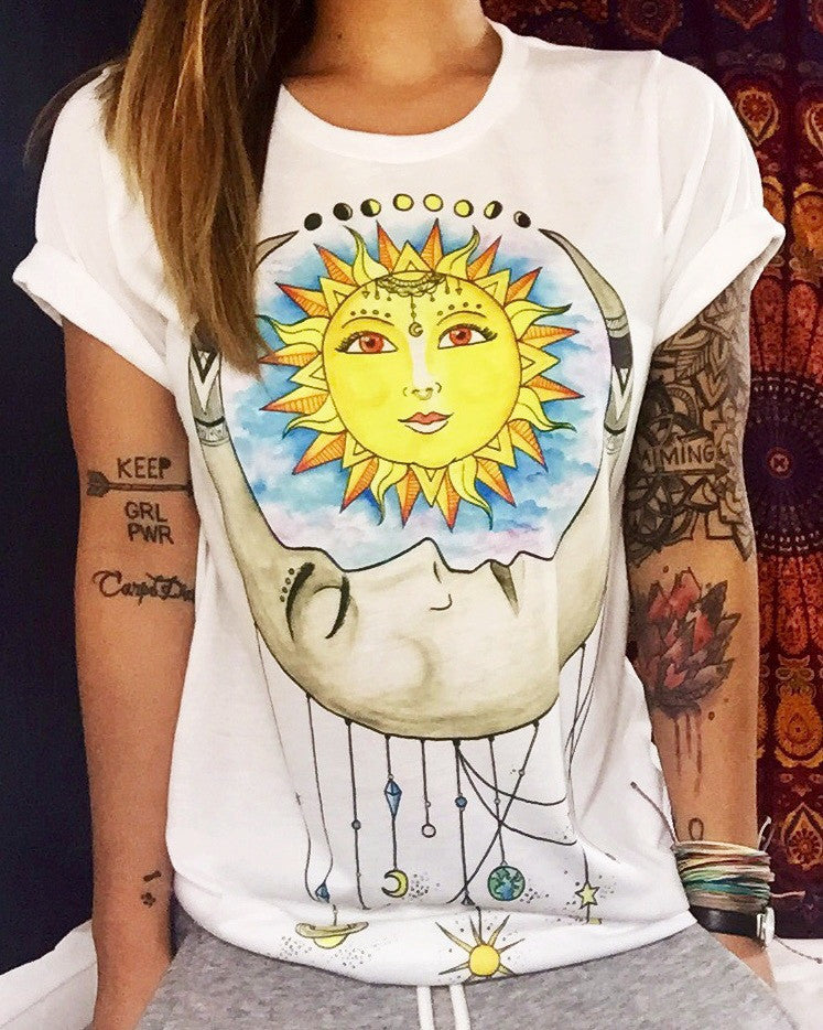 3D printed milk silk tatoo T-shirt women's variety