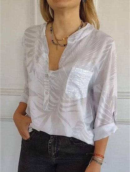 The LuxeAura Print Blouse