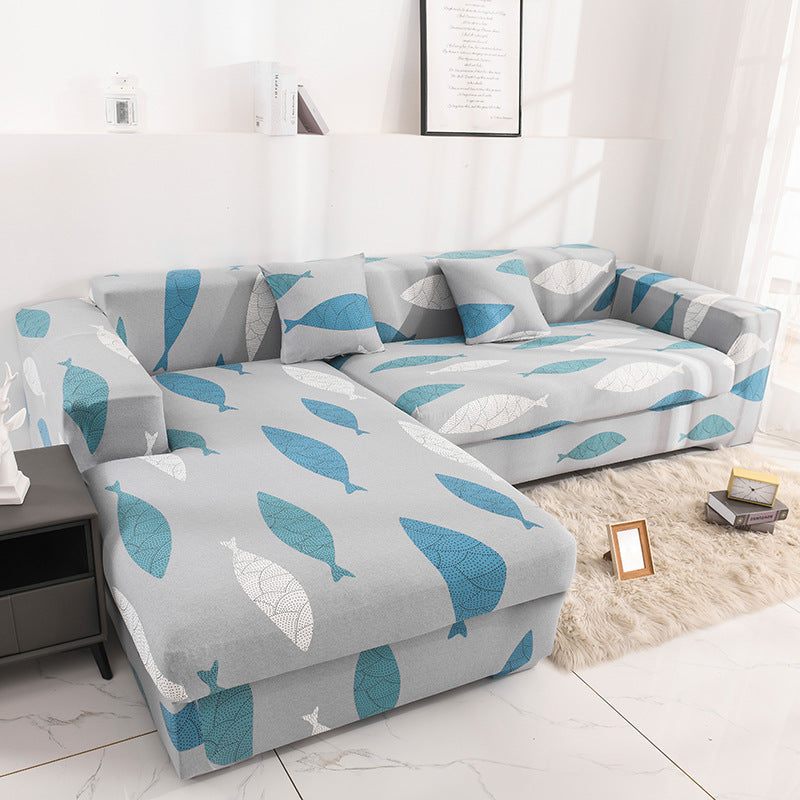 Printed all-inclusive milk silk sofa cover