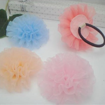 Silk yarn flower hairpin