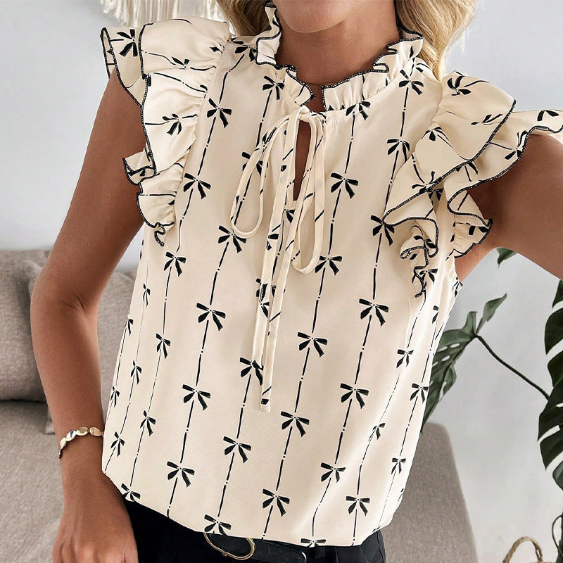 La Dentelle Ruffle Blouse