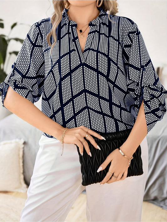 Dotella Breeze V-Neck Blouse