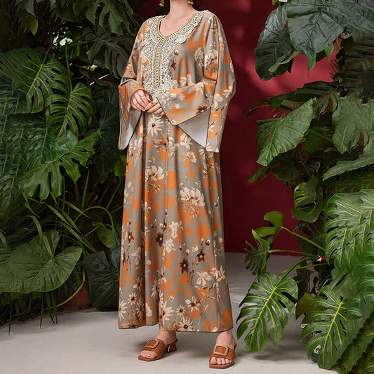 Desert Bloom Embroidered Maxi