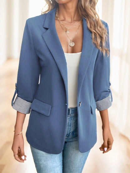 VerdePoise Roll-Up Sleeve Blazer