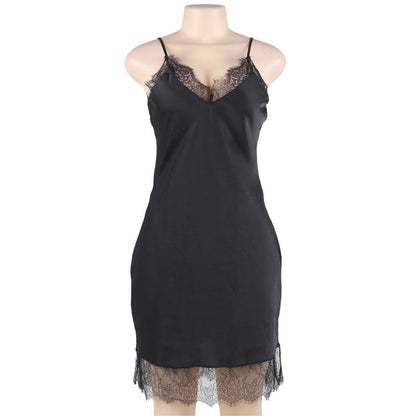 Sexy silk embroidered dress