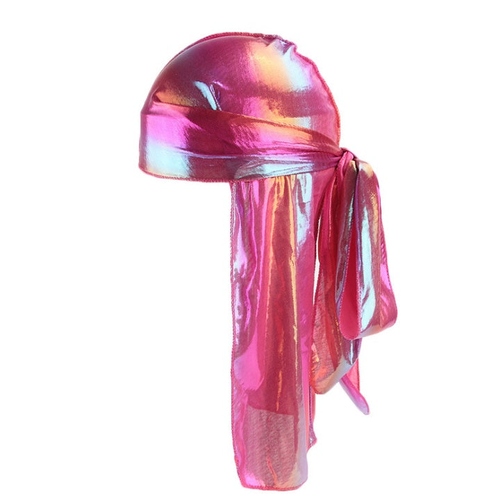 Laser simulation silk long tail pirate hat