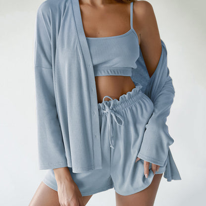 Underwear Wrap Chest Three Piece Shorts Ice Silk