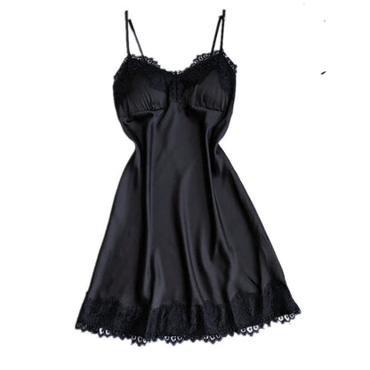 Comfortable silk suspender nightdress