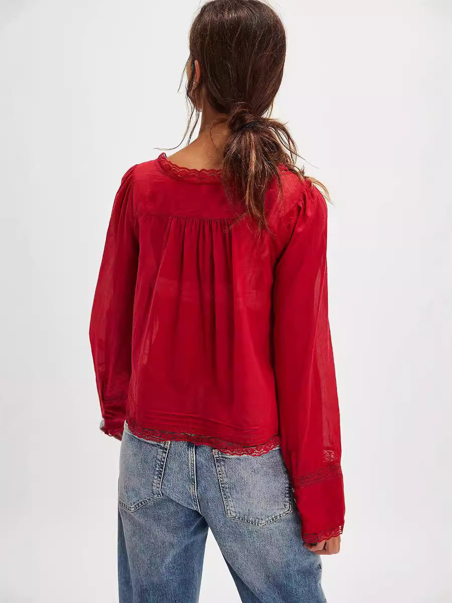 Celestine Lace Collar Blouse