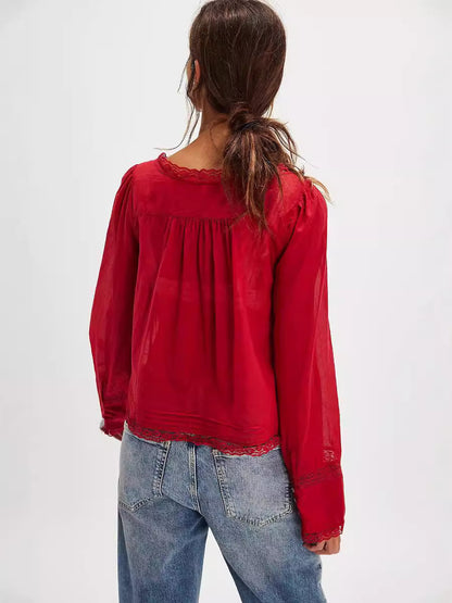 Celestine Lace Collar Blouse