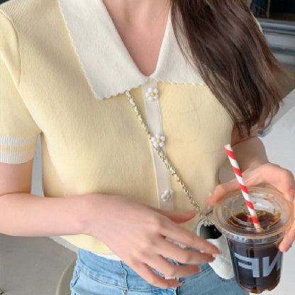Ice Silk Knitted Short Sleeves