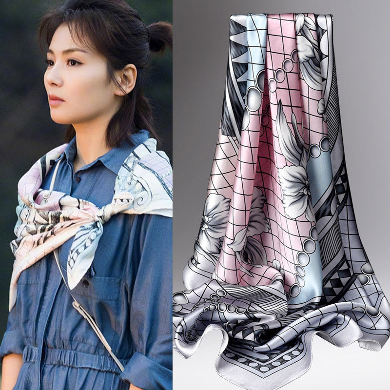 Spring All-Match Turban Silk Female Spring Silk Scarf