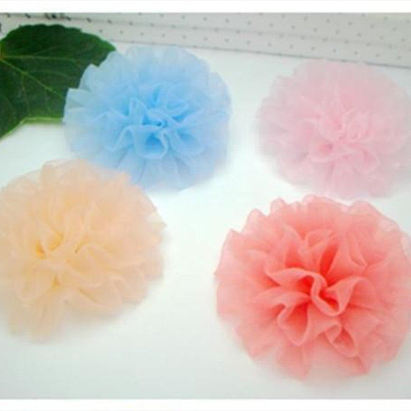 Silk yarn flower hairpin