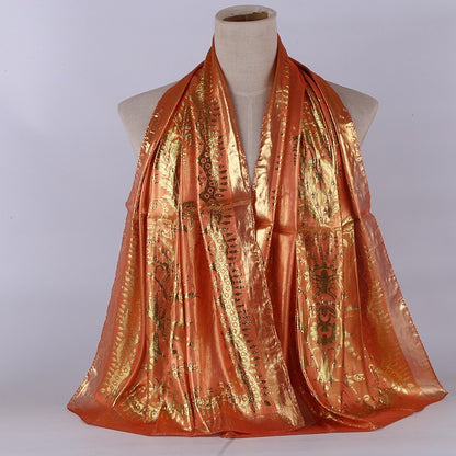 National style turban silk long scarf