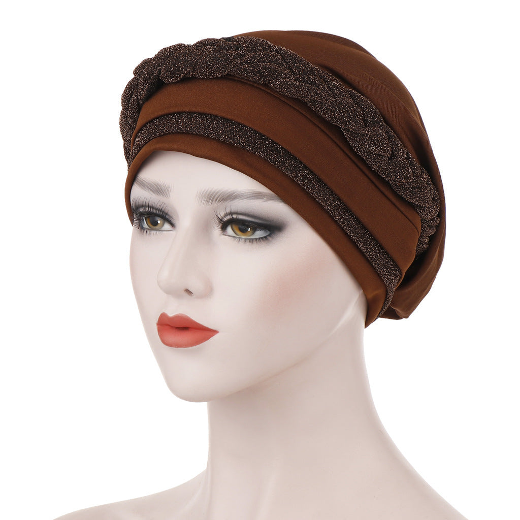 Milk silk can hide hair turban hat