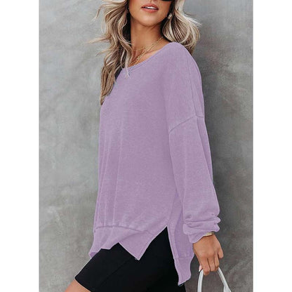 WaffleEase Side-Slit Pullover