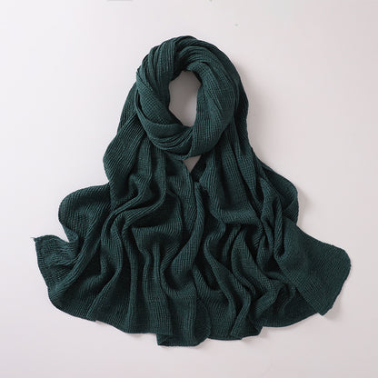 Silver Silk Crumpled Toe Scarf
