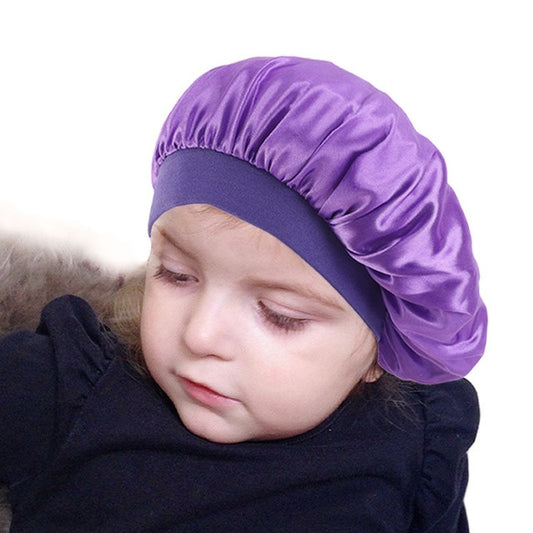 Simulation silk elastic wide-brimmed round cap