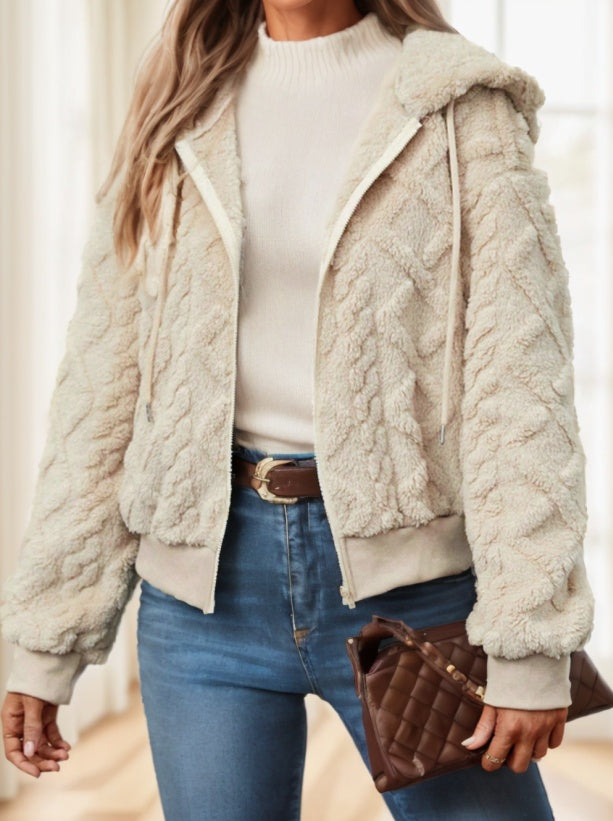 SnugRush Zip Teddy Hoodie