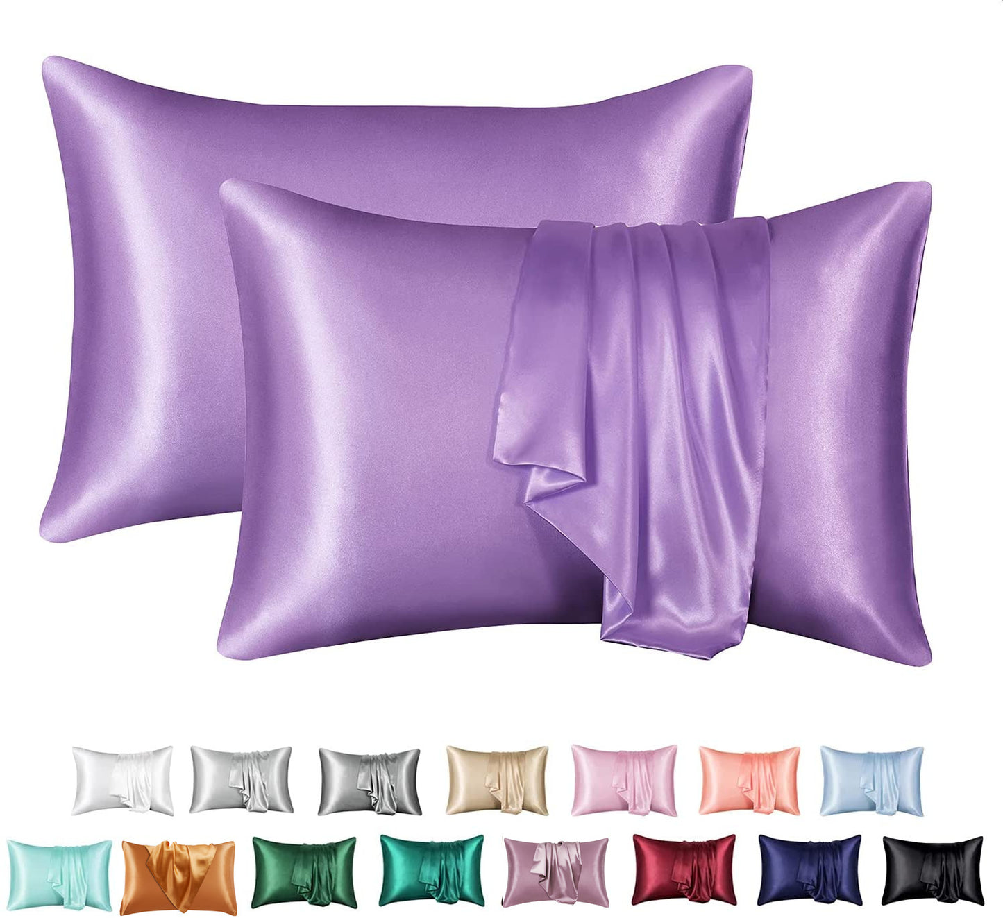 Silk-like Solid Color Pillowcase