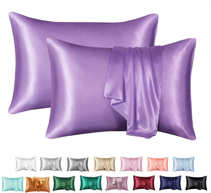 Silk-like Solid Color Pillowcase