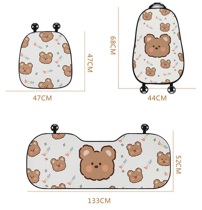 Love Bear Ice Silk Car With Single Piece Cushion
