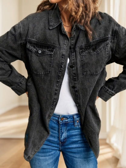 EdgeLoom Raw-Hem Denim Shirt