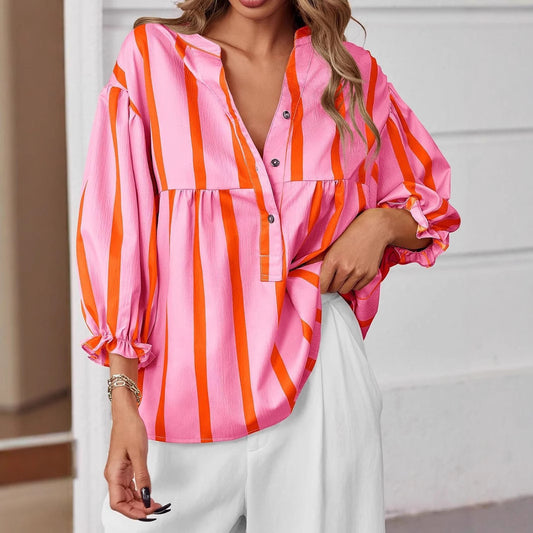 Marina Stripe Puff Top