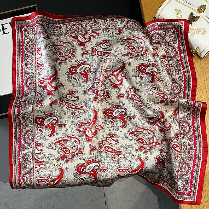 Women's Dual-use Air Conditioner Shawl  Silk Scarf