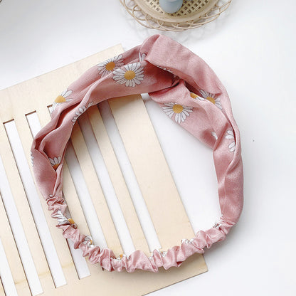 Small Daisy silk light hair hoop
