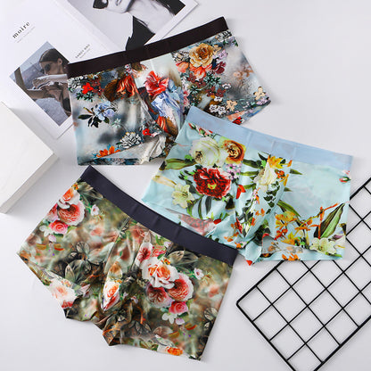 Men's Ice Silk Dry Breathable Boxers Head