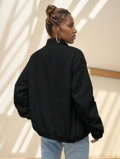 FlirlaTeddy Varsity Luxe Jacket