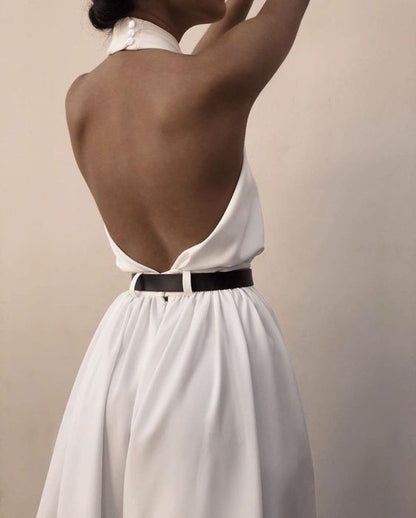 Satin Mirage Halter Jumpsuit