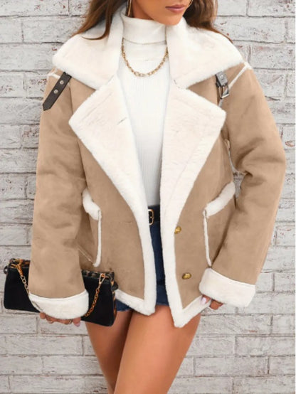 Veluvia Plush Lapel Coat