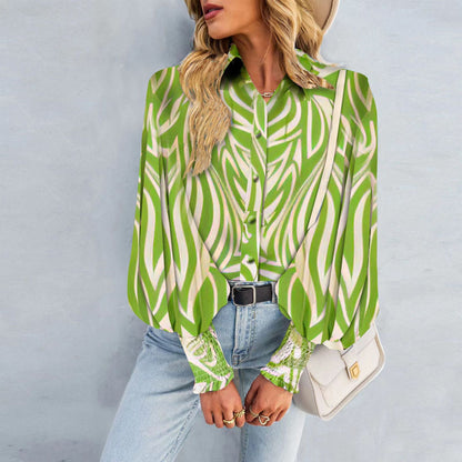 Lunaria Print Lantern Blouse