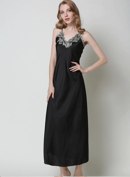 Large size silk nightdress