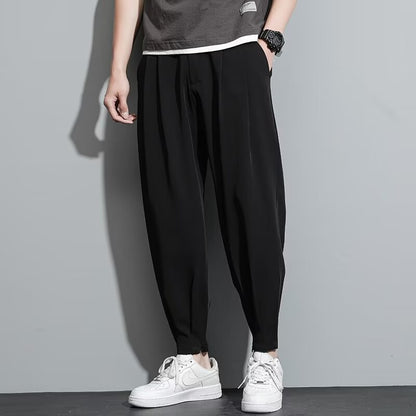 Ice Silk Pants Men's Summer Thin
