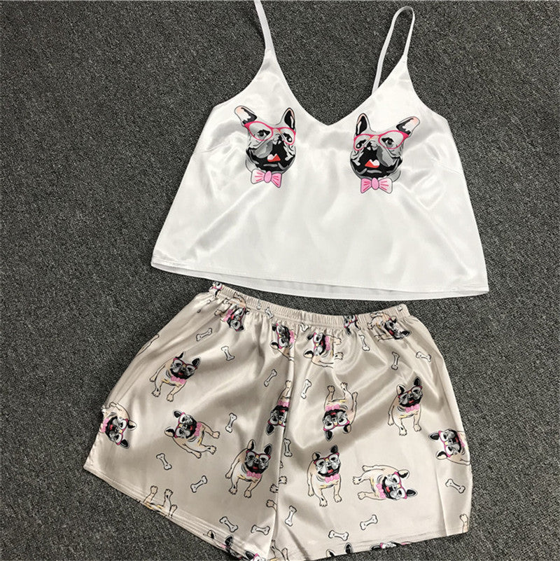 Ice silk sling pajamas