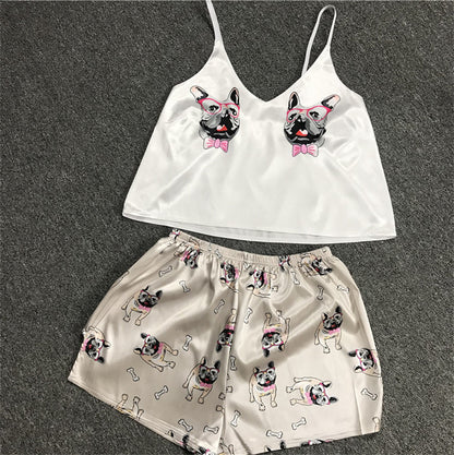 Ice silk sling pajamas