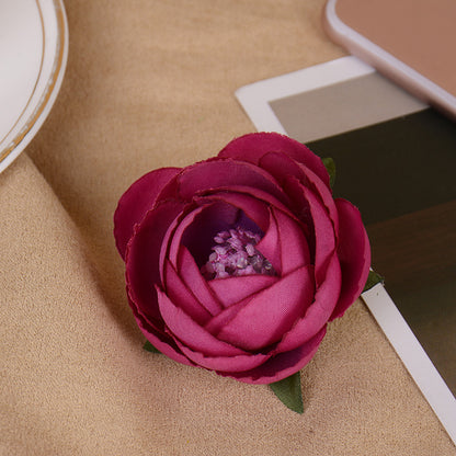 Artificial flower silk cloth flower head