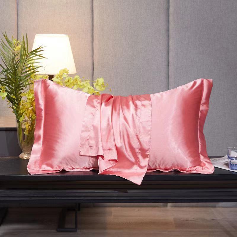 Single Double Household Simple Ice Silk Pillowcase