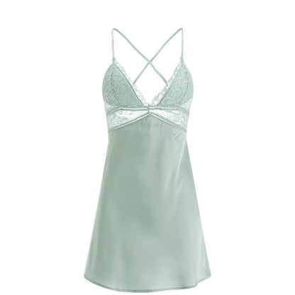 Ice silk halter suspender nightdress