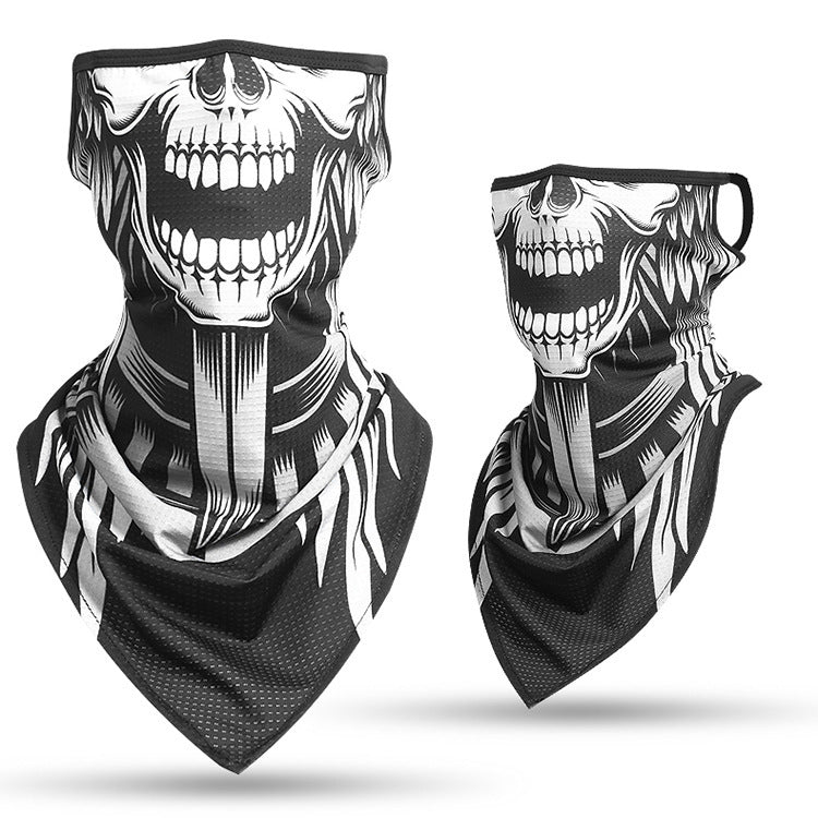 Ice silk hanging ear triangle scarf