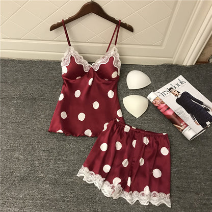 Sexy Nightdress With Ice Silk Suspenders