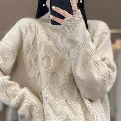CozyMuse™ TwistKnit Turtleneck
