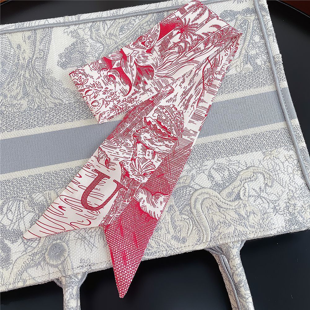 26 Letters Retro Ethnic Bag Silk Scarf