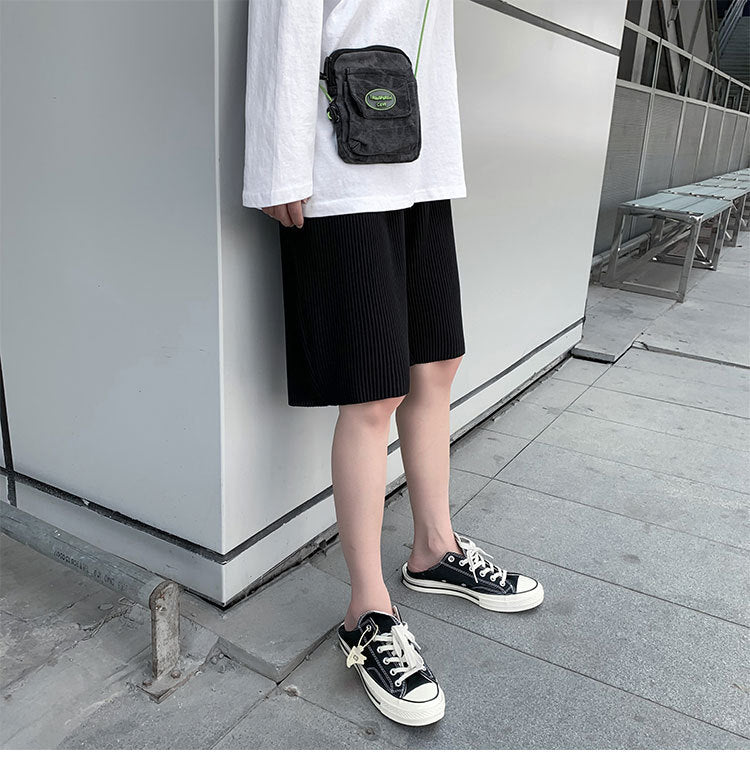 Men's Plus Size Summer Casual Loose Ice Silk Shorts